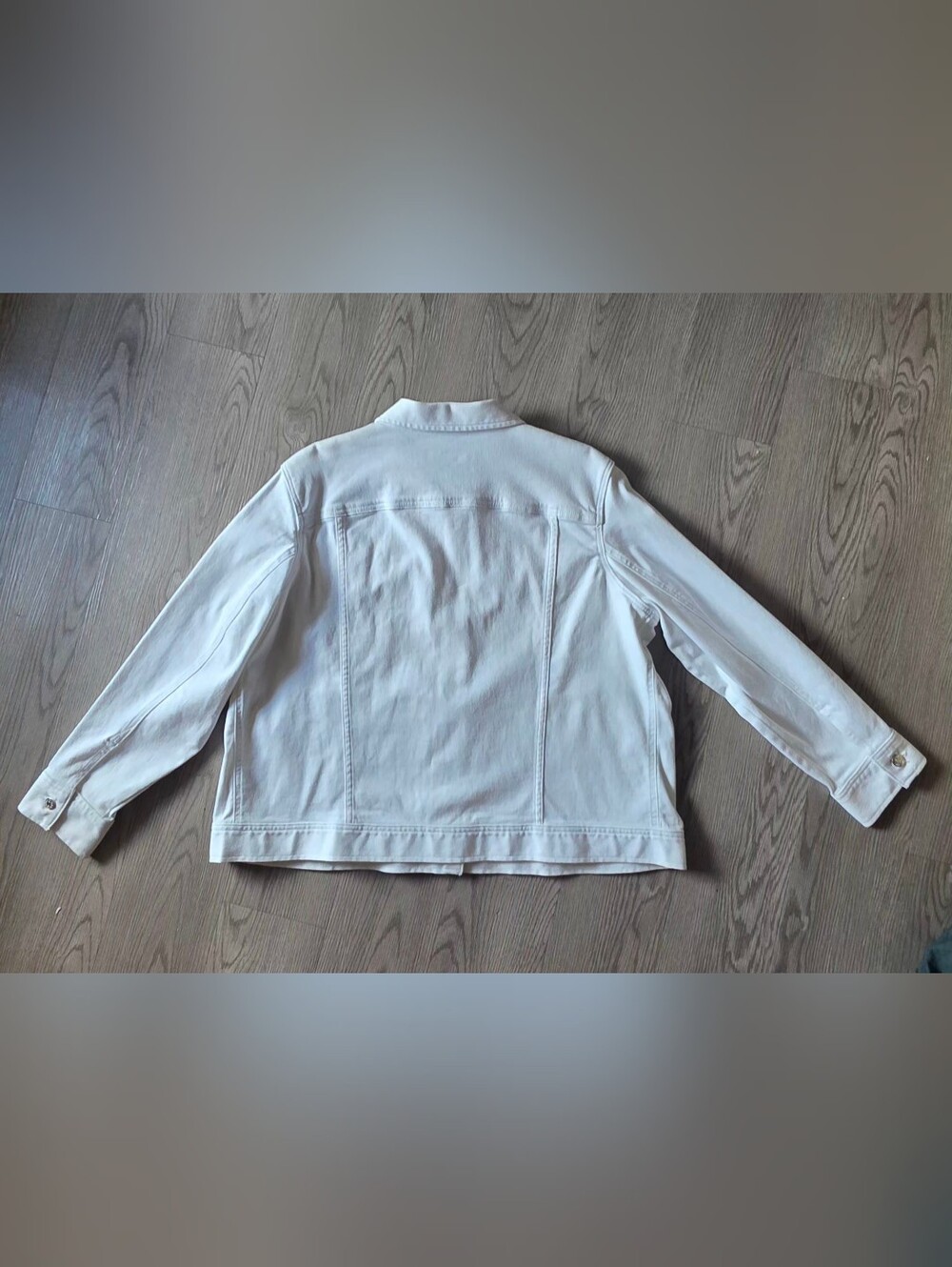 LRL Ralph Lauren Classic White Jean Jacket - Size 18W EUC - Picture 8 of 9
